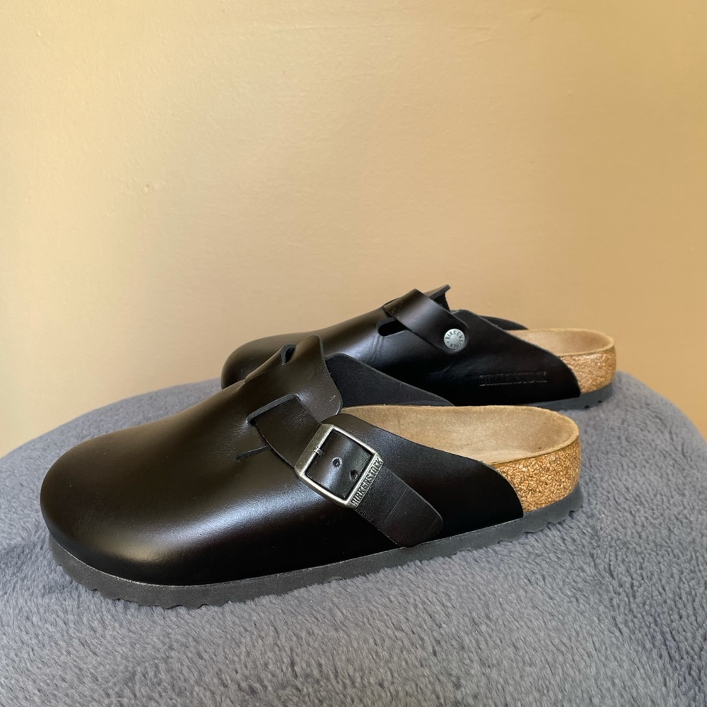 Birkenstock Boston Soft Footbed Leather Shoes